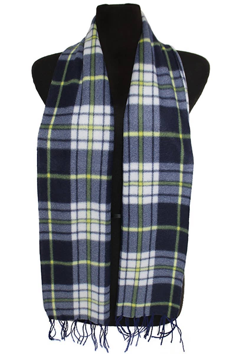 ASSORTITI Sciarpa avvolgente oblunga con bordo a frange in morbido pile scozzese in vendita all'ingrosso su Faire8