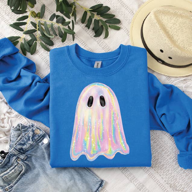 Shimmer Ghost Fall Graphic Sweatshirt for wholesale by Southern Attitude Designs Inc