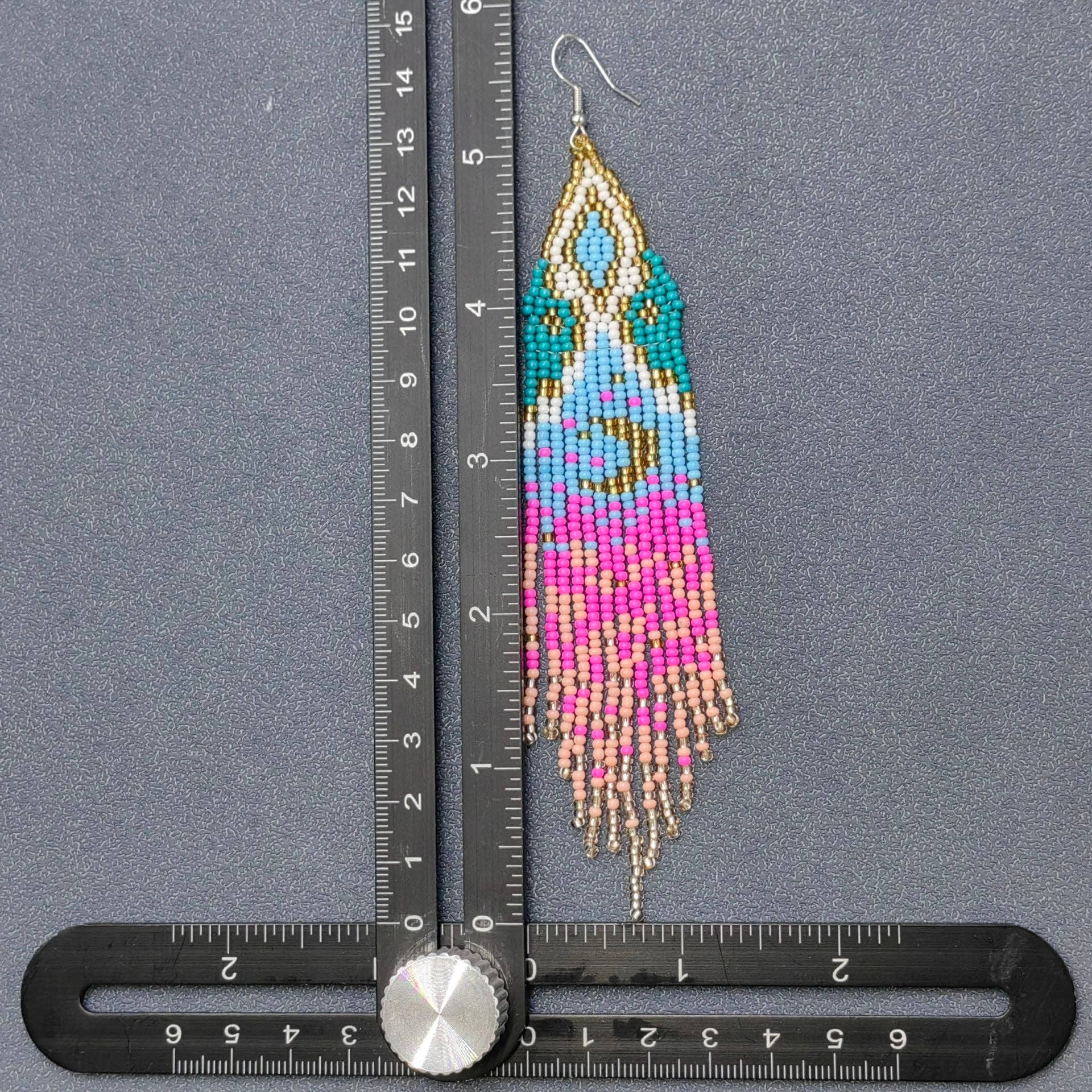 Mio Queena – wholesale Tassel earrings – Boho Starry Sky Seed Beads Fringe Earrings - BJ/SB/MS2