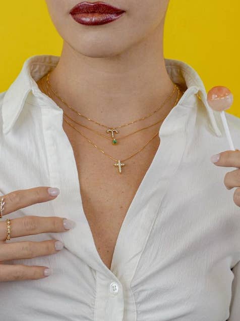 Diamonds Gothic Cross Necklace for wholesale by Libra Fine Jewelry