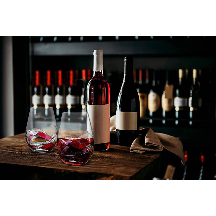 Bezrat - Wholesale Wine Glass - Stemless Wine Glasses Gift Set