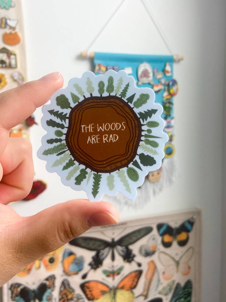 Adesivo in Vinile (I Boschi sono Fantastici) per la vendita all'ingrosso da parte di Wild Rabbit Beads