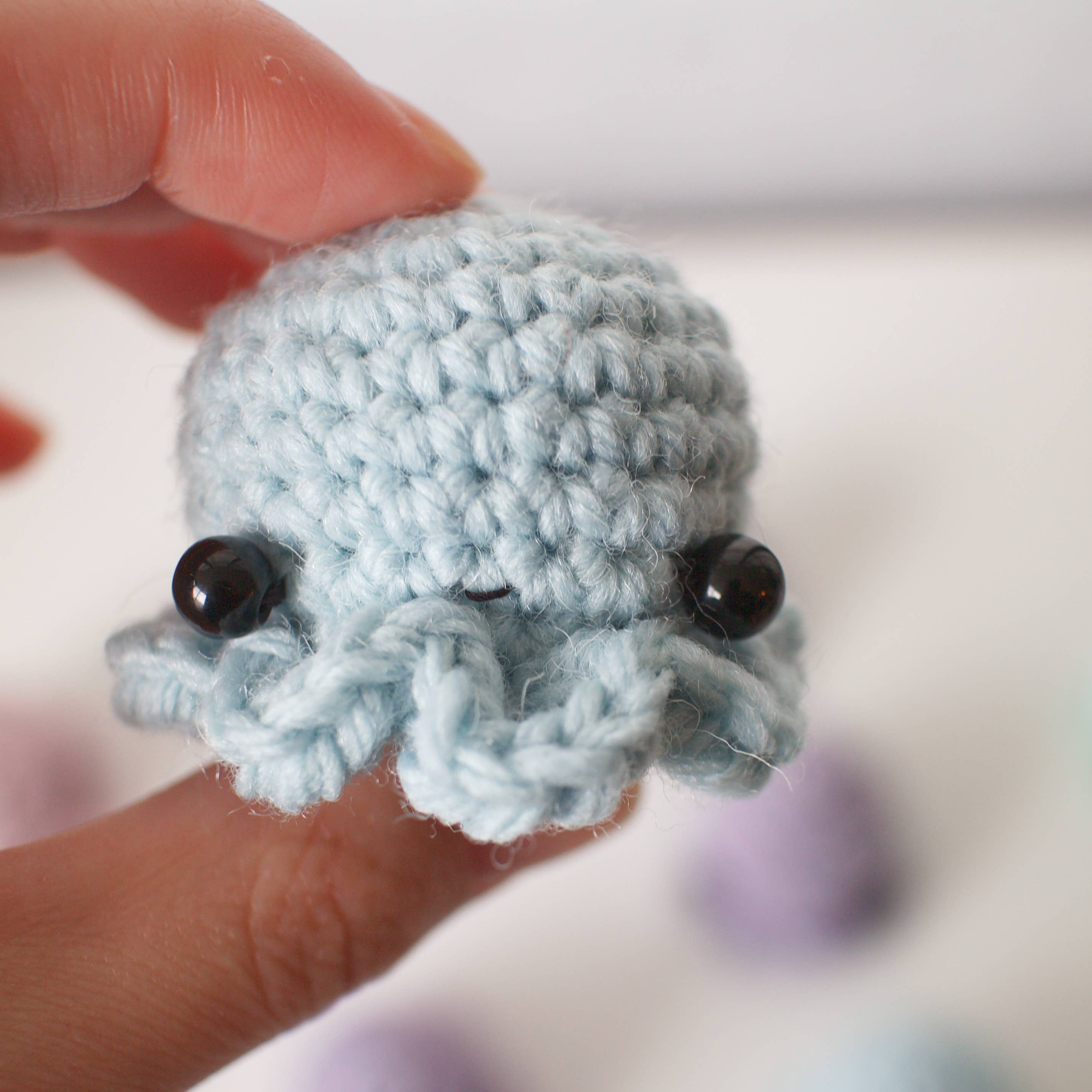 Mohu – Engroshandel Nøglering - Unisex – Hæklet blæksprutte amigurumi legetøj, ornament eller nøglering9