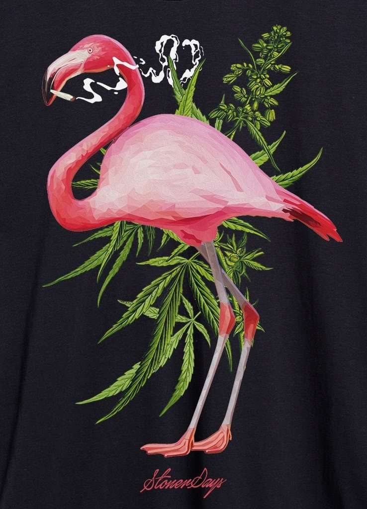 StonerDays Apparel - Wholesale Screen Printed T-Shirt - Men's - MEN'S PINK FLAMINGO TEE2