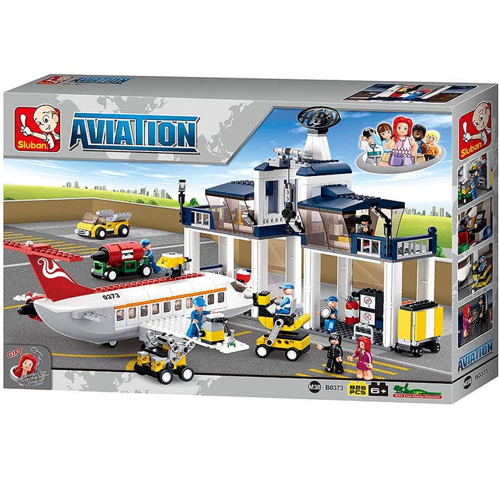 Aviation Aircraft Maintenance Base Building Brick Kit (826PCS) for wholesale by Texas Toy Distribution