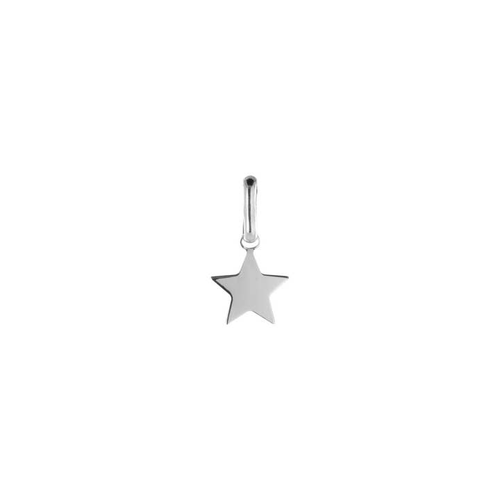 Bijoux Fabrication Française - Wholesale Individual Charm/Pendant - Engraving Star Medal - Smooth - Gold-Plated - Silver 925‰4