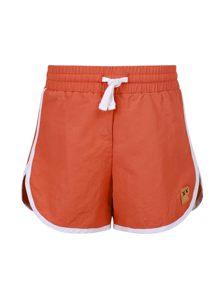 RETRO JOGGER SHORTS IN RED for wholesale on Faire4