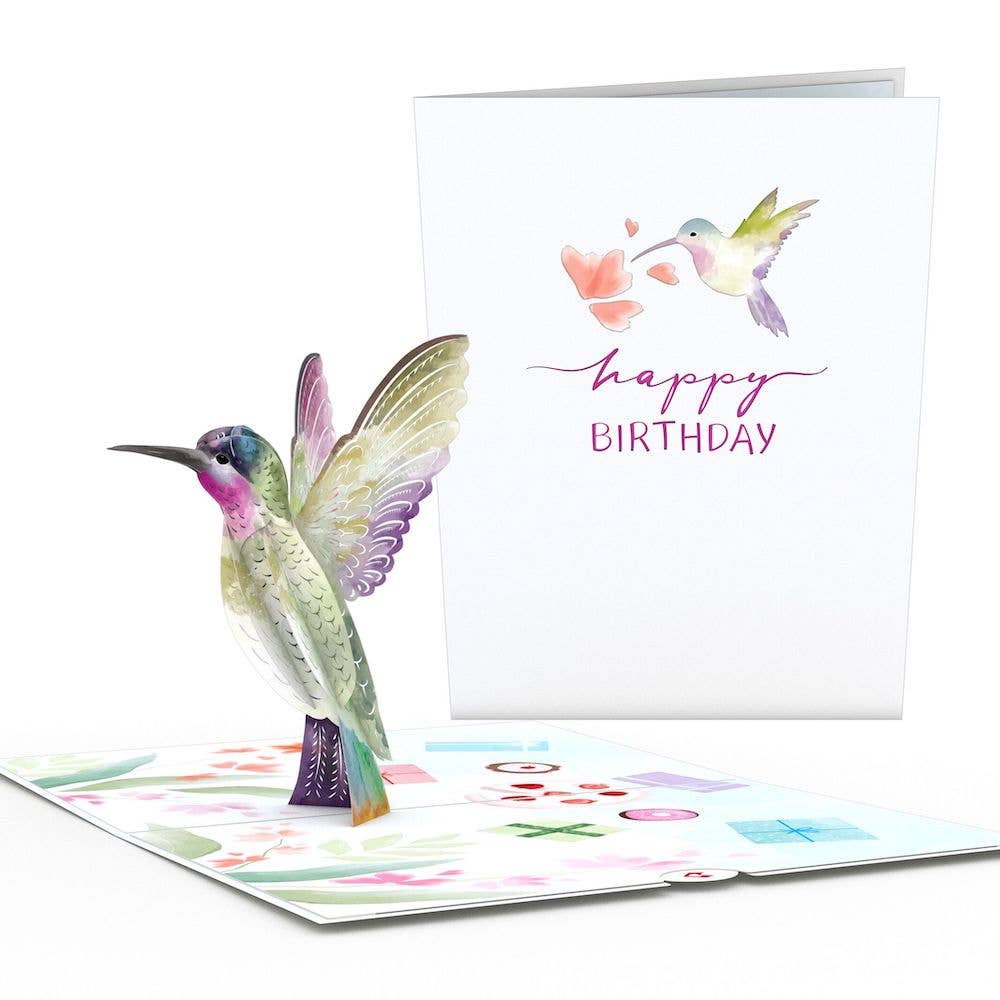 Lovepop Cards - Wholesale Birthday Card - Birthday Hummingbird 5''x7'' Card, Birthday Cards2