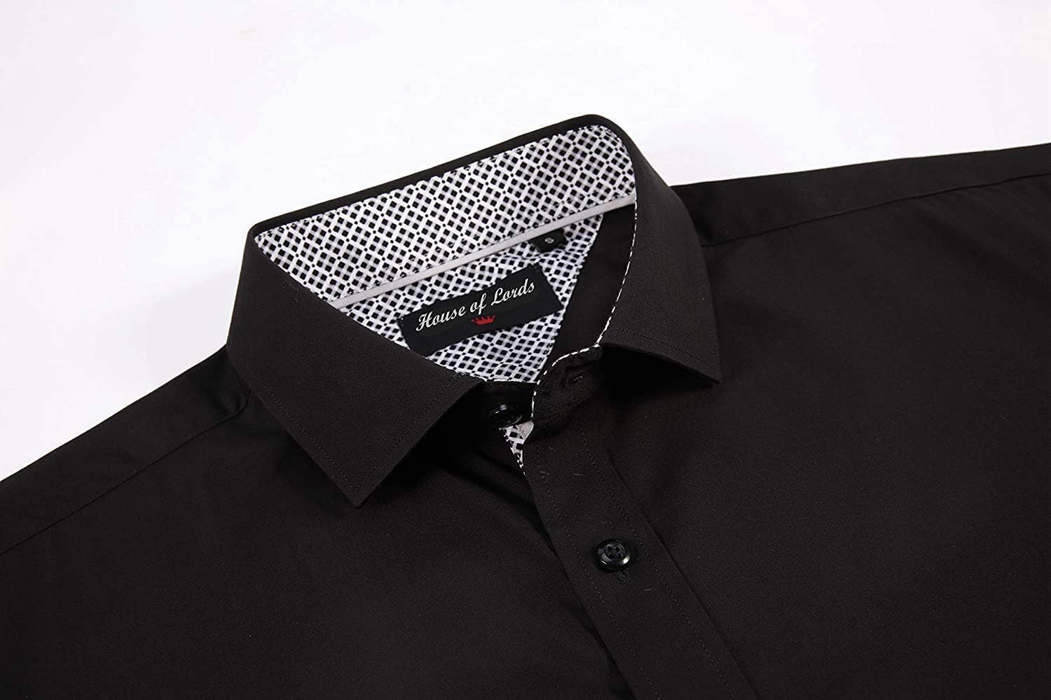 Rodeo Clothing - Wholesale Button Down Shirt - Men's - Mens Dress Shirts Wrinkle Free Regular Long Sleeve Shirts - BLACK1
