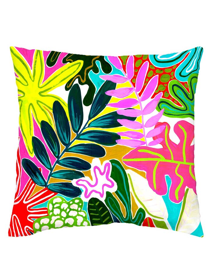 Abstract tropical outdoor cushion for wholesale by Lousurfacepattern
