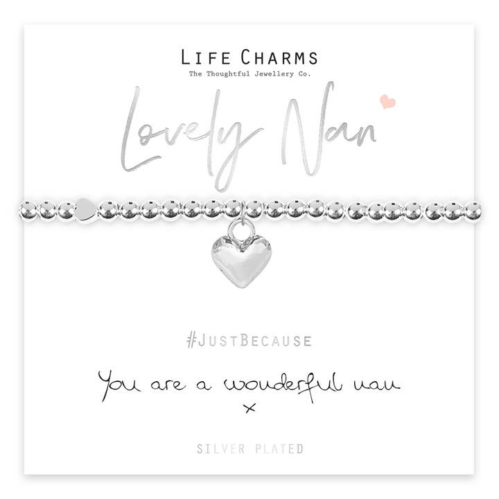 Lovely Nan - Heart Charm Bracelet for wholesale by Life Charms