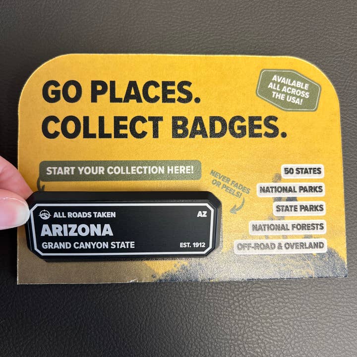 Arizona State Adventure Badge - Premium Sticker for wholesale by All Roads Taken