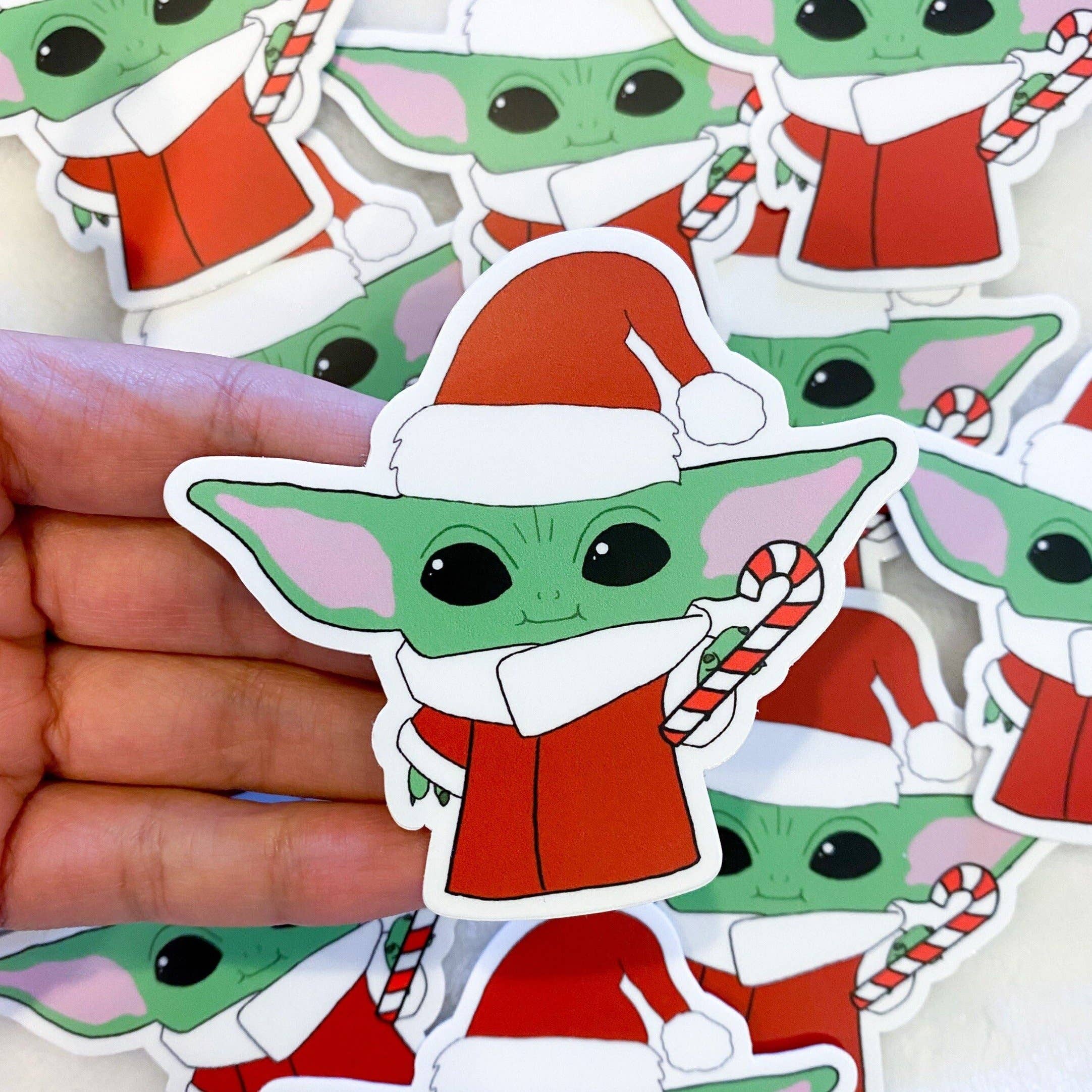 Melina Maris – Großhandel Aufkleber – Christmas Yoda | Sticker0