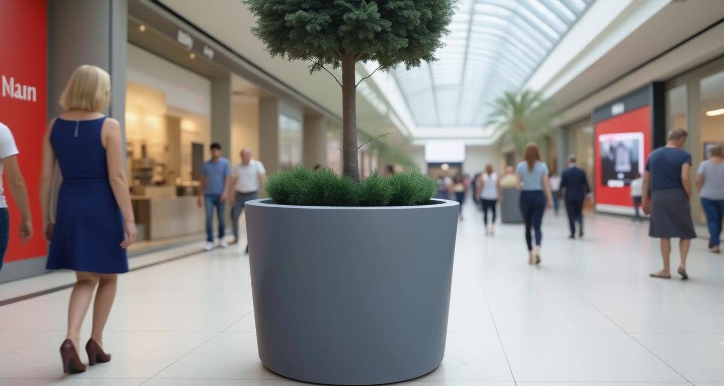 Tikal Composite Designs - Wholesale Plant Pot - Extra Large Round Fiberglass Tree Planter – 36" Diameter1