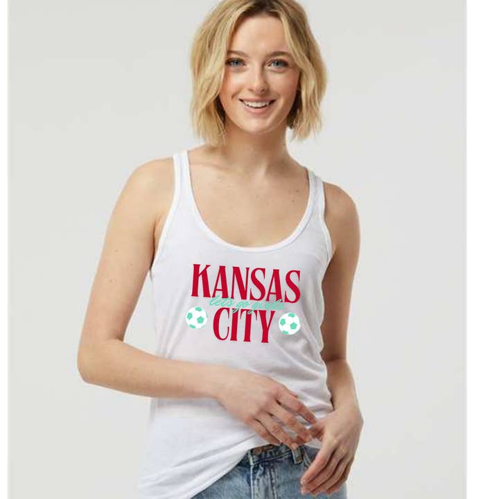 Laten we gaan Meiden Kansas City Tanktop voor wholesale door Elby Designs Apparel
