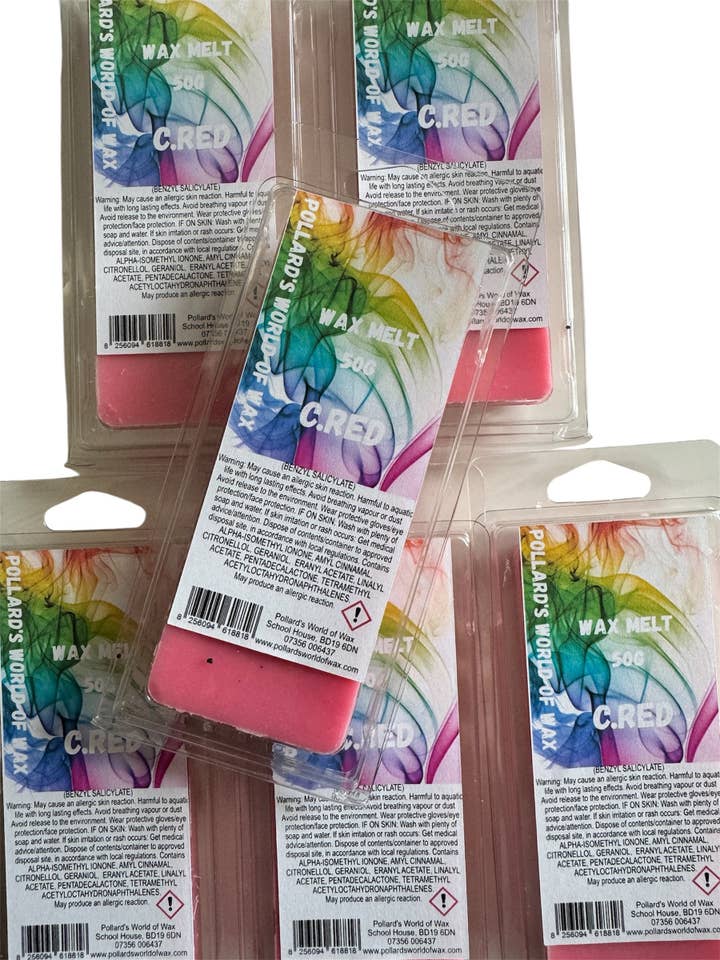 C.Red-50g Wax Melt Snapbar for wholesale by Pollard’s World of Wax