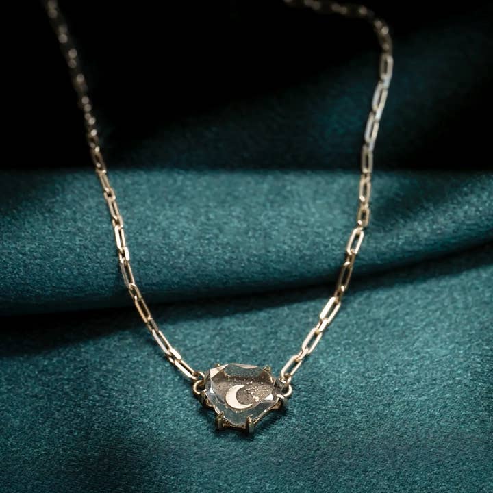 Colar Celena - Prata de 1ª Lei e Quartzo Transparente Limitado por atacado de Skolland Jewelry