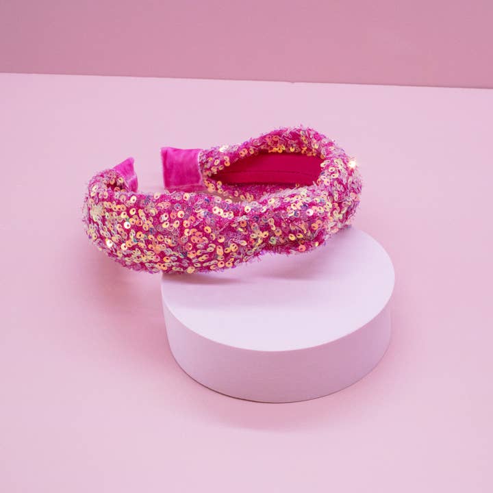 Frog Sac - Wholesale Fashion Headband - Kids - Kids Knot Headband - Sequin Knotted Hair Band Accessories25