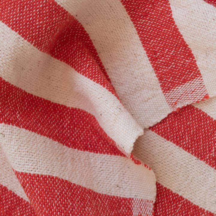 kd weave - Wholesale Hand Towel - Red Stripe Hand Towel | Hand Woven Cotton