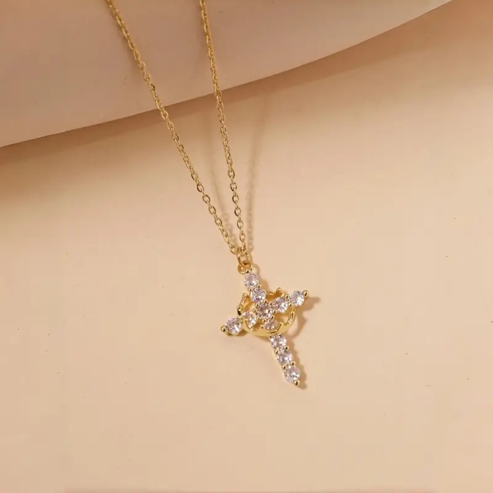 Ashlen - Wholesale Pendant/Charm Necklace - CROWN CROSS NECKLACE4