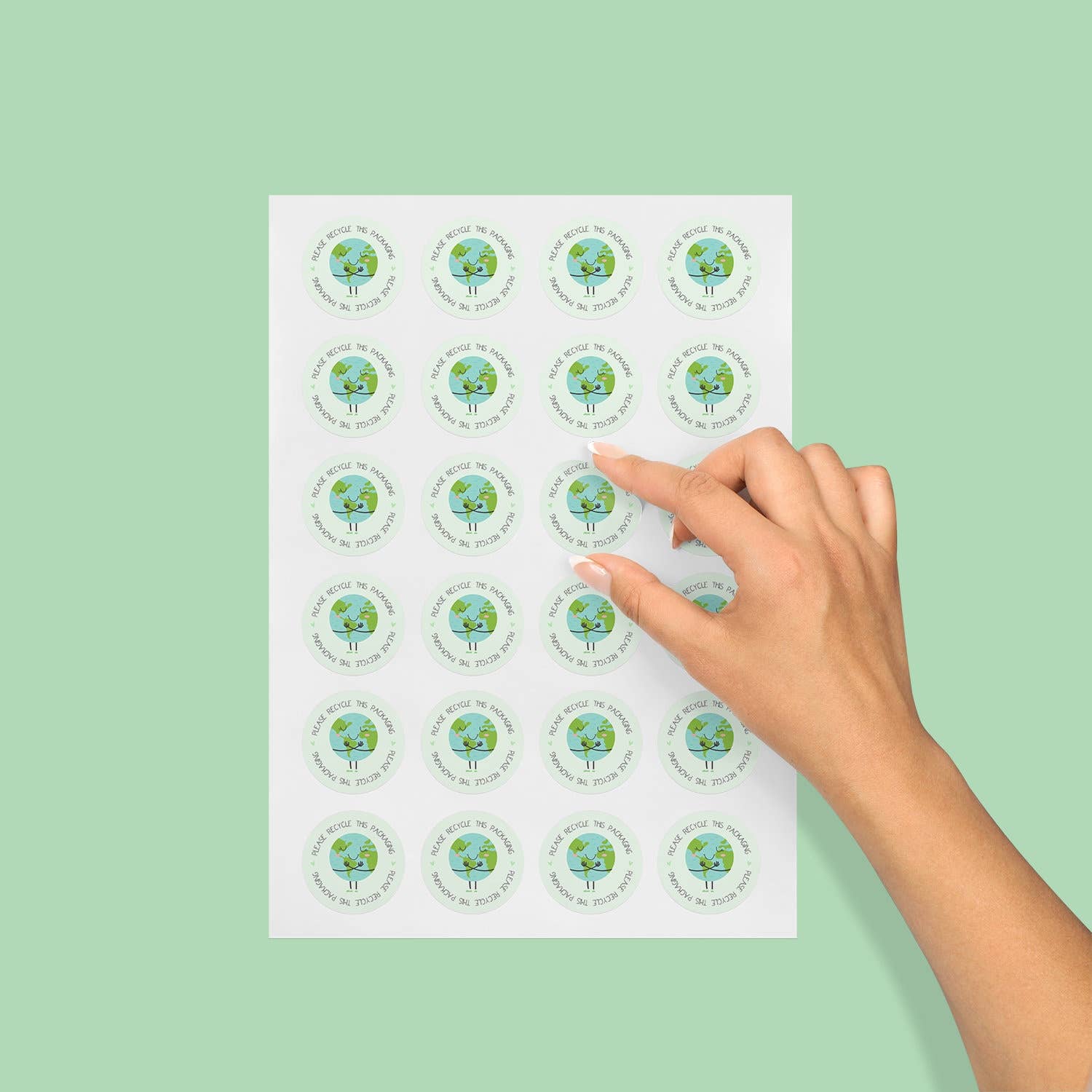 SR Creative Studio - Vendita all'ingrosso Adesivo - Adesivi rotondi opachi in confezione riciclata ecologica0