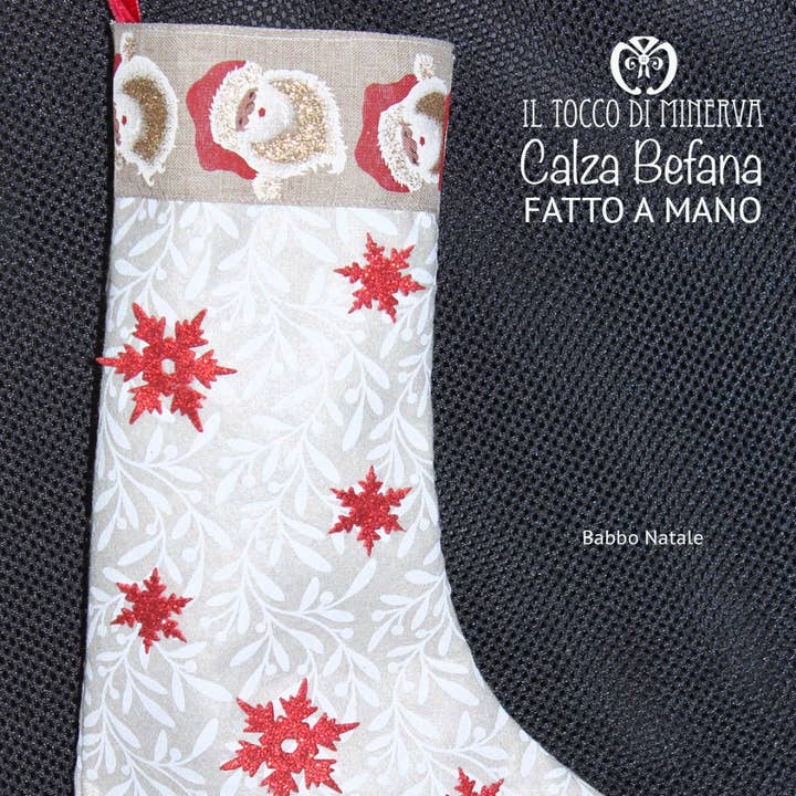 Handmade Befana Christmas Stocking Santa Claus for wholesale by Il Tocco di Minerva