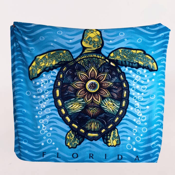 Florida Sea Turtle Blanket for wholesale by Love From USA