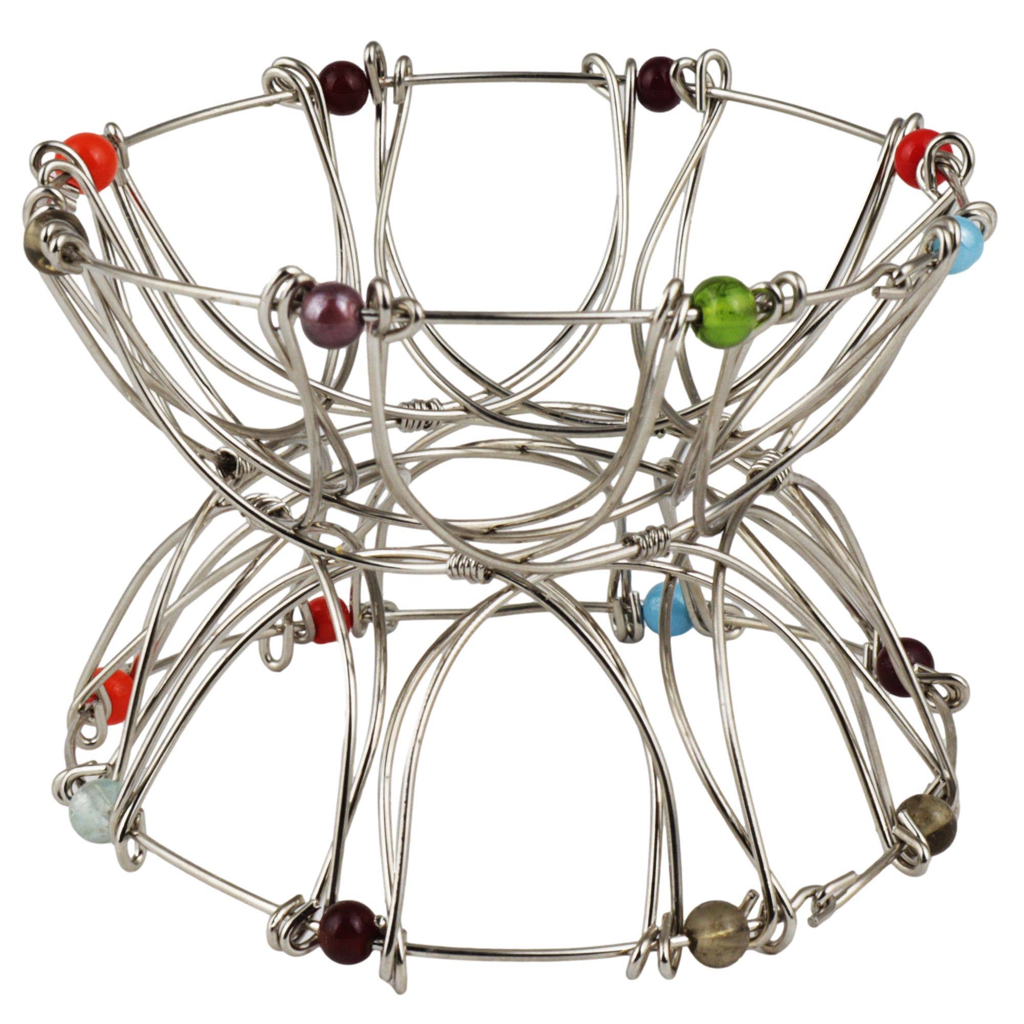 Tribal Trade GmbH - Wholesale Dream Catcher - 4D Mandala small wire mesh silver colorful Flower of Life2