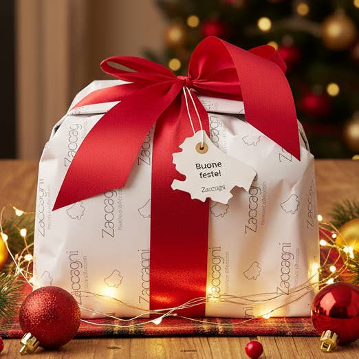 Pasta Zaccagni Pastificio d'Abruzzo Made in Italy – wholesale Cake – Artisanal Panettone with 3 Chocolate Flavors 1 kg0