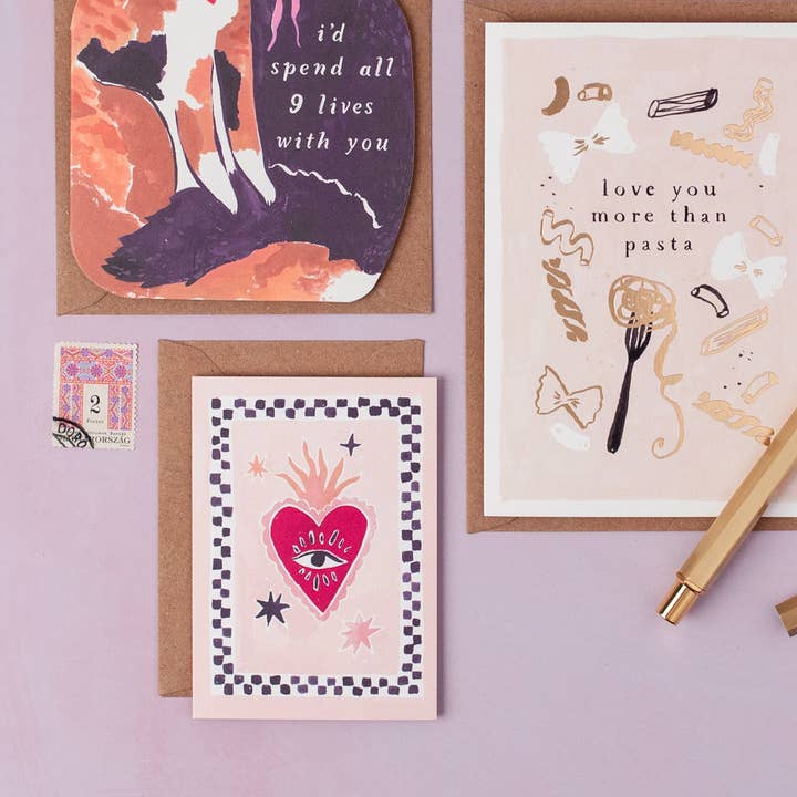 Sister Paper Co. - Wholesale Love card - Sacred Heart Mini Love Card | Mini Greeting Card | Mini Card6