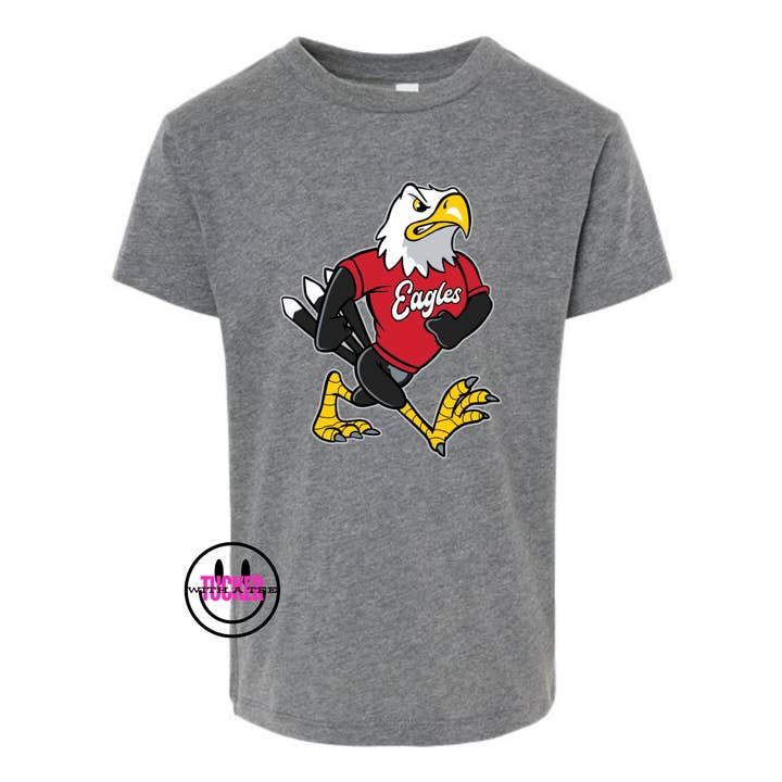 Tucker with a Tee - Wholesale T-Shirt (Graphic) - Unisex - VINTAGE RED & BLACK EAGLES TEE1