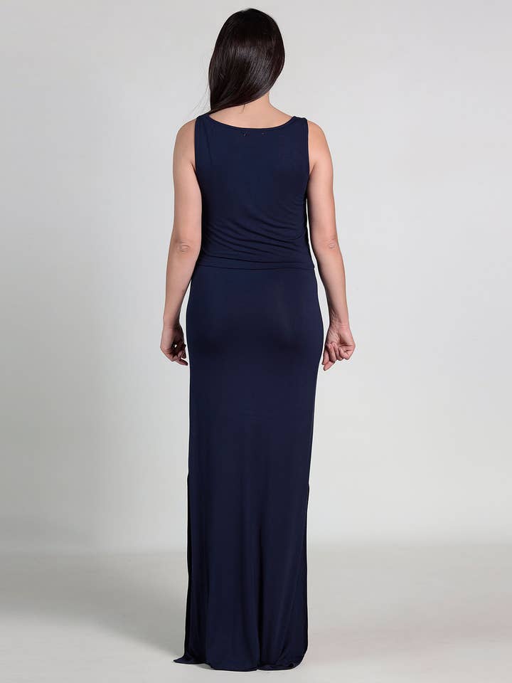 Vestido Largo De Lactancia Con Abertura para venta al por mayor de Ohma Barcelona