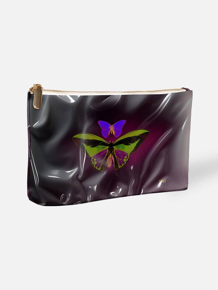 Neceser de Maquillaje Mariposa Púrpura – Orquídea Eléctrica para venta al por mayor de David Stesner ArtHouse