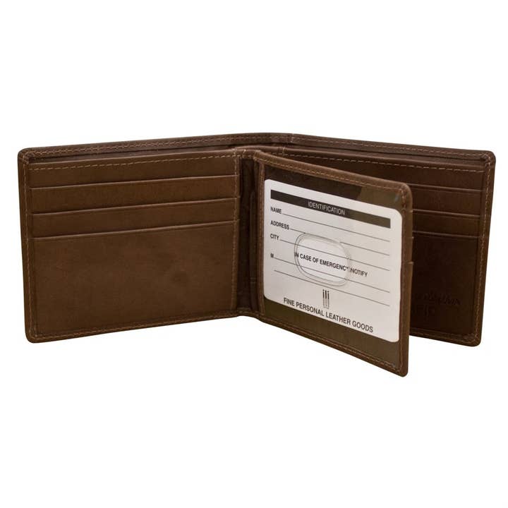 ili New York - Wholesale Wallet - Men's - Leather Bifold Men's Wallet with Middle Flip ID