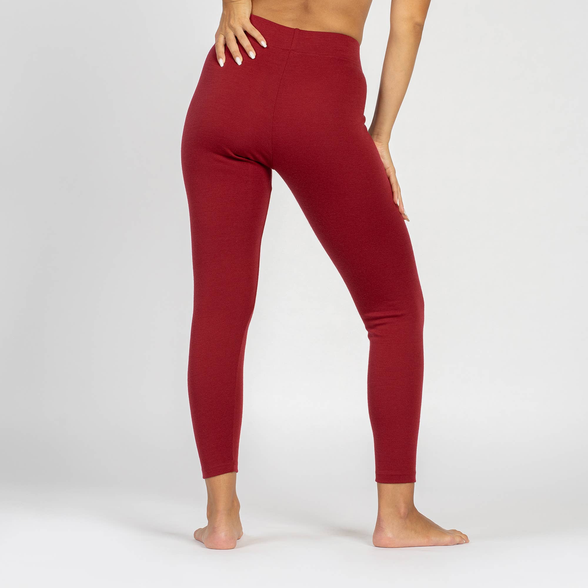 menique - Wholesale Athletic/Lounge Leggings - Women's - Women's Merino Wool Stretchy Black Leggings2