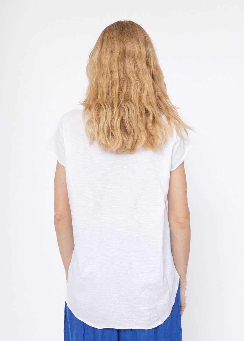 LINEN & COTTON HOUSE – Engroshandel T-shirt – til kvinder – Bomuld t-shirt med rund hals, basis 811734