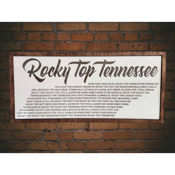 Crates Etc - Wholesale Sign - Rocky Top, Tennessee, TN gifts, Song lyric, Cabin, Mountains