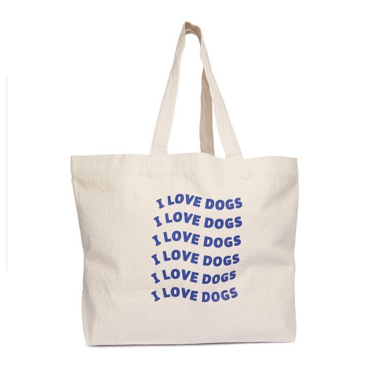 Giant Tote Bag - I Love Dogs for wholesale by The Paws