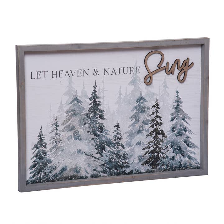 Transpac - Wholesale Christmas Wall Art - Wood 21.13" Christmas Heaven Nature Sing Wall (30%)