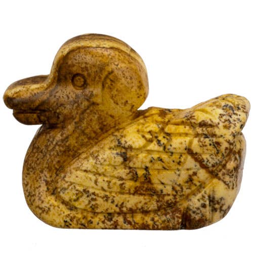 Gravure Eend, 38mm, Beeldjaspis voor wholesale door EHAWA