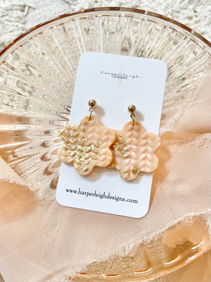 Pink Flower Dangles for wholesale by Harper Leigh Designs