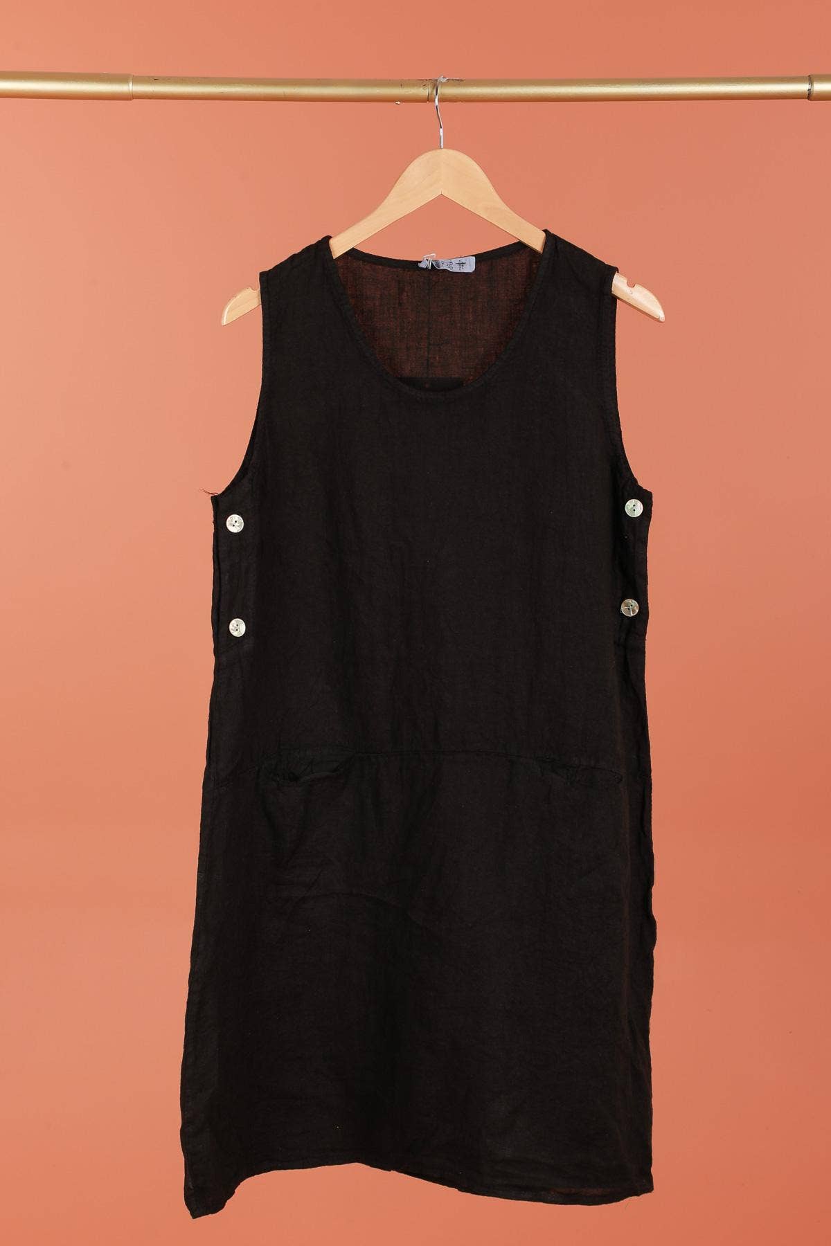 la maison des fibres naturelles – Großhandel Kleid – Damen – Ärmelloses Kleid aus 100 % Leinen, Modell 6255193