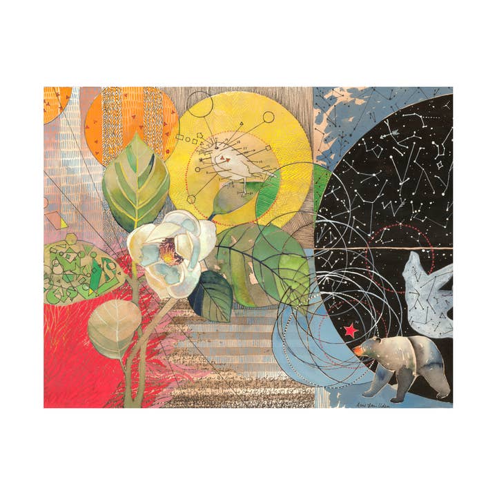 Biglietto di auguri «Bear's Magnolia» 5x7 con busta per la vendita all'ingrosso da parte di Fain House