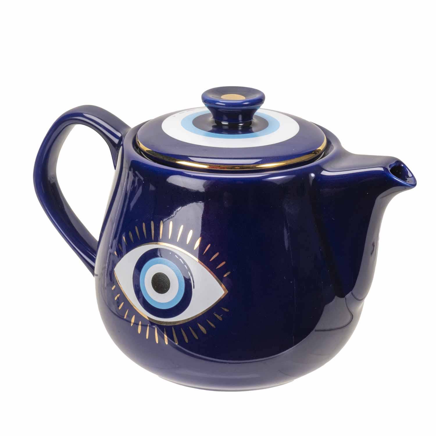 Pacific Trading - Wholesale Tea Pot - All Seeing Eye Teapot with Strainer Blue4