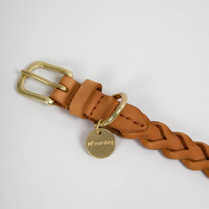 Nordog - Wholesale Pet Collar - Dog - HUGO Braided Dog Collar Cognac6