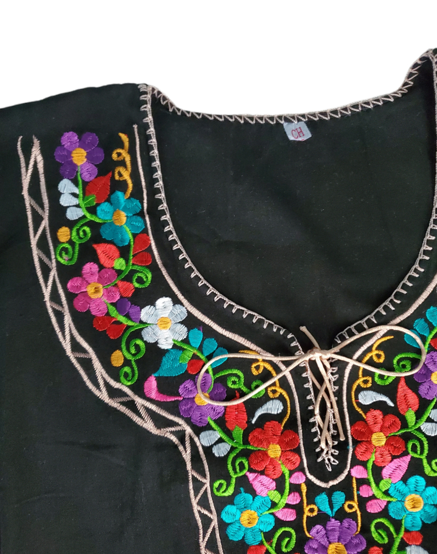 Puerta21 – wholesale Dress – Women's – Oaxacan Dress Mexican Embroidered Dress from Oaxaca Mexico5
