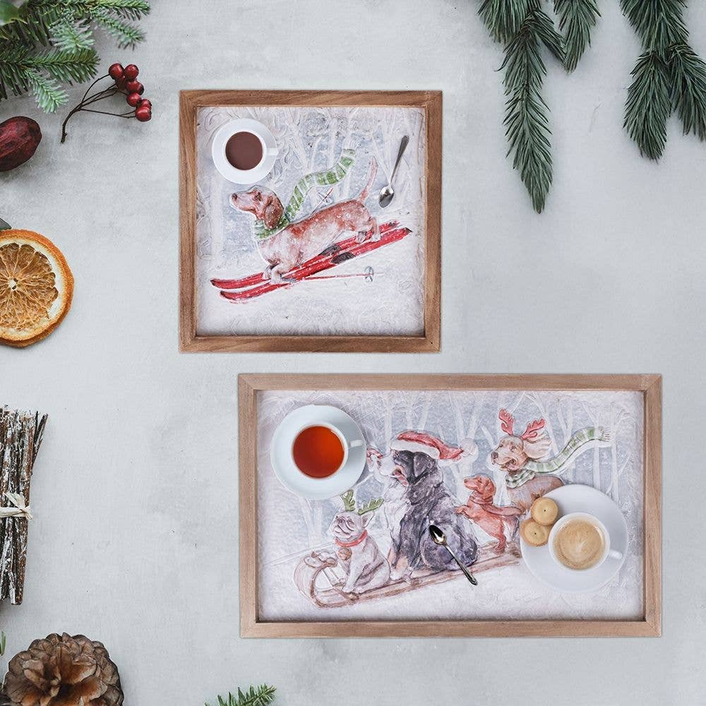 VdE Tivoli 1996 - Wholesale Ornament Set - WOODEN SKI FRAME 25CM1