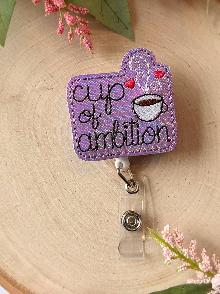 Bobina retráctil Ambition Coffee para profesores y enfermeras para venta al por mayor de Meeko’s Must Haves