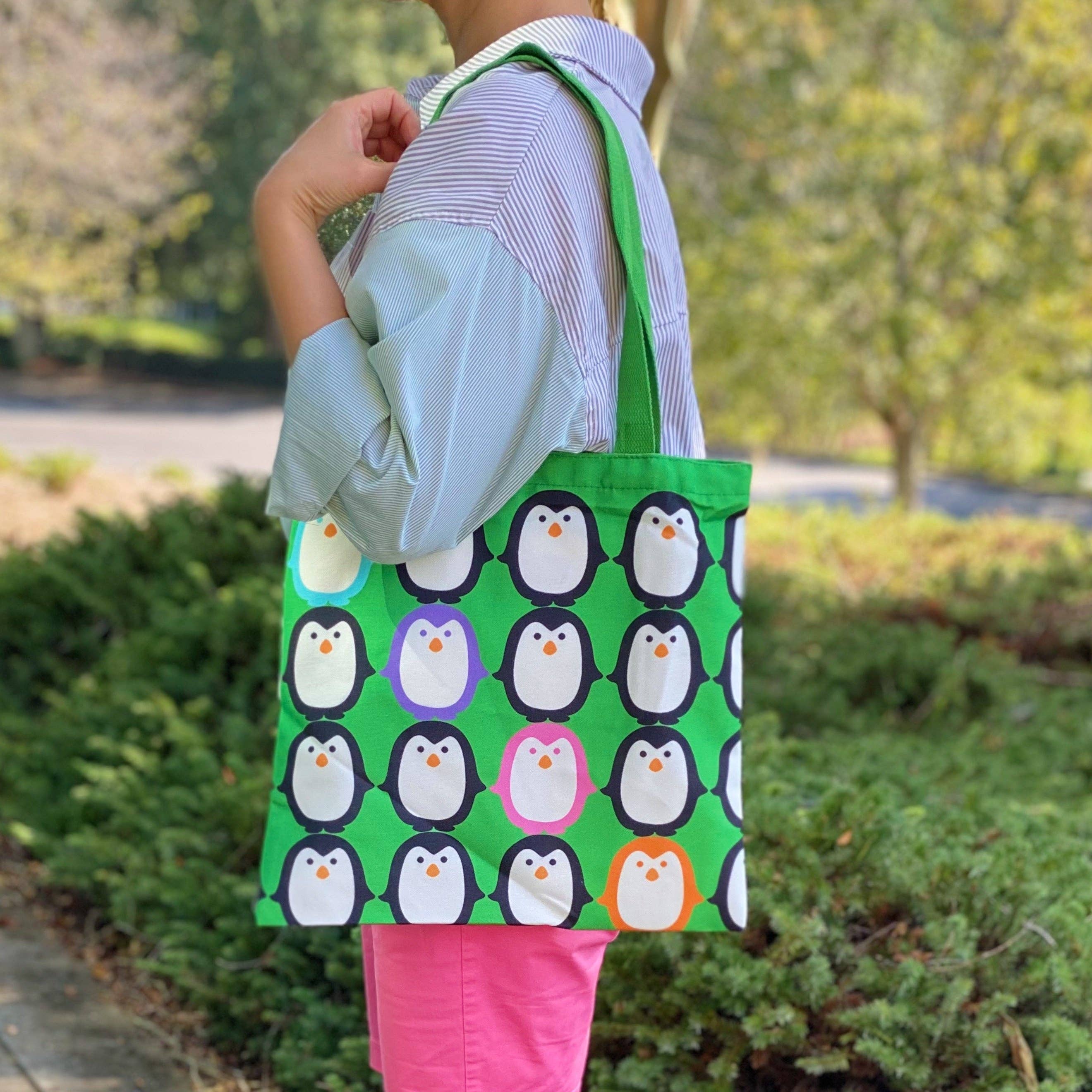 Ellison+Young - Wholesale Tote Bag - Women's - Let’s Hold Hands Penguin Canvas Tote7