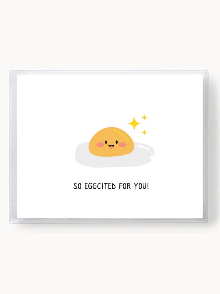 So Eggcited For You (Eggs) Card | Boxed Set of 6 for wholesale by Tickle Me Lavender